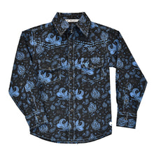 Load image into Gallery viewer, Cowboy Hardware Youth Black Roman Paisley LS Print 325459-010-K
