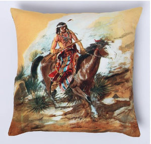 El Paso Saddle Blanket  Digital Art Prt Pillow 18x18 #223