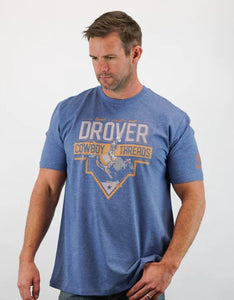 Drover Cowboy Threads The Ride Heather Blue T-Shirt