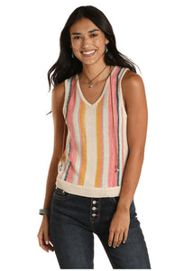 Rock & Roll Striped Sweater Tank