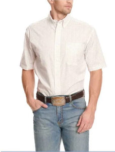 Wrangler George Strait Relaxed Fit White Mens S/S Shirt 112327818