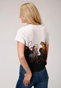 Roper SS Rodeo Print Shirt 03-051-0590-2035
