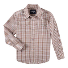 Load image into Gallery viewer, Wrangler Brown Plaid Snap LS 112318677