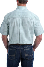 Load image into Gallery viewer, Cinch MTW1111365 SHORT SLEEVE STRETCH LIGHT BLUE, WHITE AND CHARCOAL PLAID BUTTON-DOWN WESTERN SHIRT