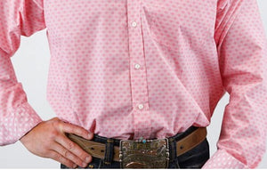 Drover Cowboy Threads Bounty Pink Diamond Prt LS