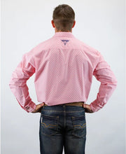 Load image into Gallery viewer, Drover Cowboy Threads Bounty Pink Diamond Prt LS