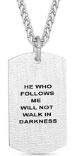 Load image into Gallery viewer, Montana Silversmiths I Am the Light Dog Tag Necklace