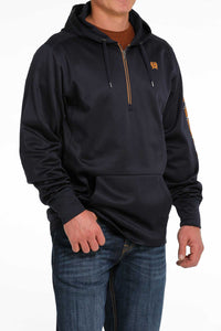 Cinch Navy Hooded Qtr Zip Pullover MWK1240001