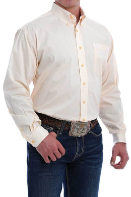 Cinch Men's Gold/White Triangle Print Stretch Shirt MTW1105196