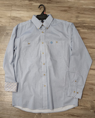 Wrangler George Strait Ls Bttn Blue Diamond Prt 112319002