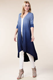 Vocal 14737C Ombre Navy Cardigan With All Over Stones