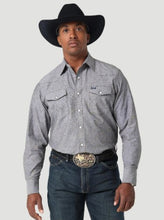 Load image into Gallery viewer, Wrangler Men&#39;s Gray Chambray LS 112316691