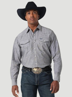 Wrangler Men's Gray Chambray LS 112316691