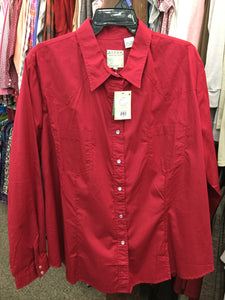 Roper Red LS Snap Shirt 350265242RE