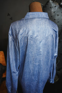 2 Fly Leather Lux Denim Snap LS