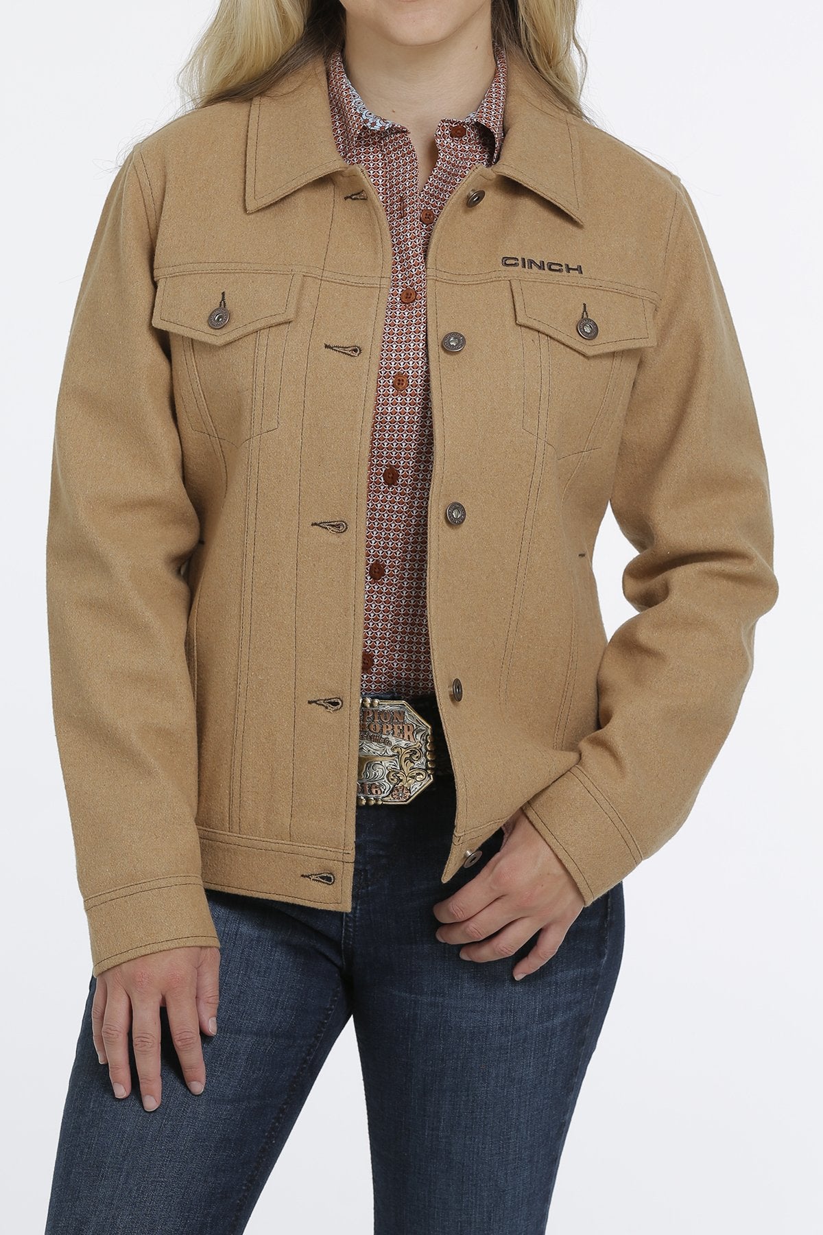 Cinch Women's Twill Trucker Khaki Jacket – Rittels Western Wear