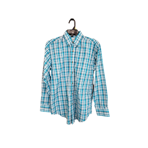 Wrangler Riata LS Button Teal/Wht Plaid 112326411