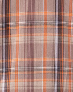 Outback Caleb Orange/Brown Plaid Performance Shirt