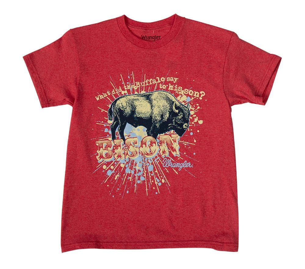 Wrangler Heather Red 'Bison' Youth T-Shirt