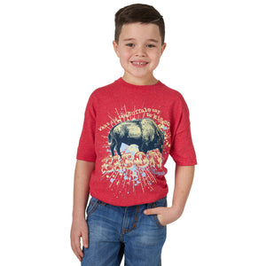 Wrangler Heather Red 'Bison' Youth T-Shirt