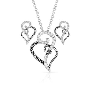 Montana Silversmith Jewelry Set Woven Hearts JS2234