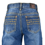 CH Yth Triple Barbwire Emb Jean Med Wash 302023-450