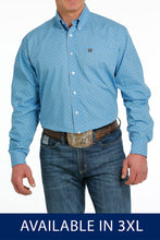 Load image into Gallery viewer, Cinch Mens L/S Print Blue MTW1105542